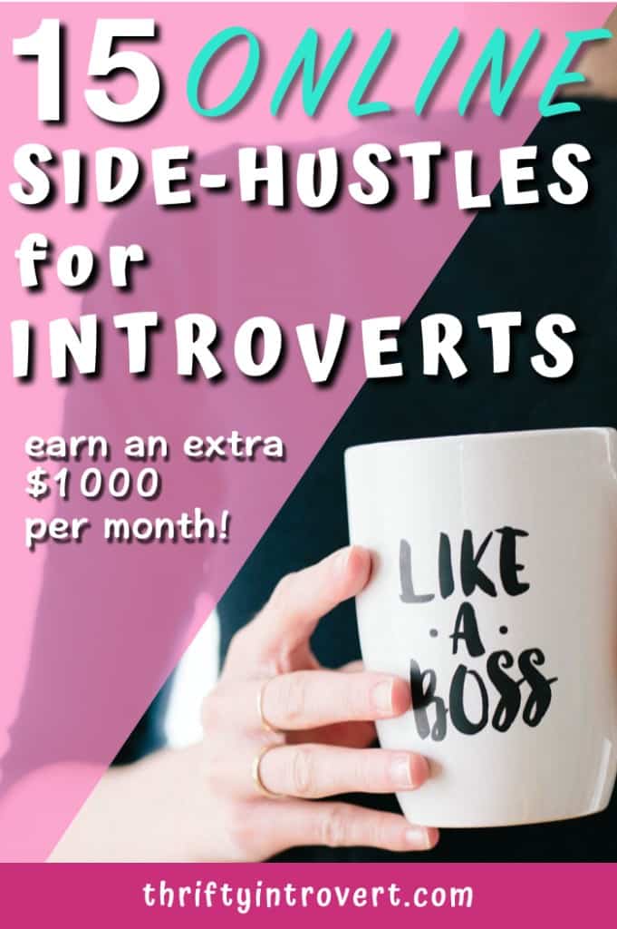 15 online side-hustles for introverts pin