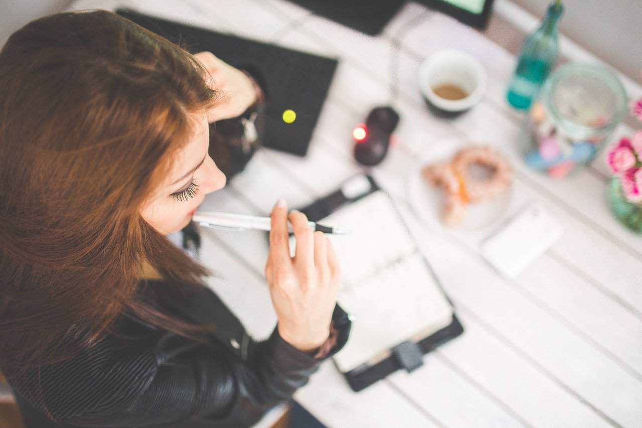 introvert woman working job