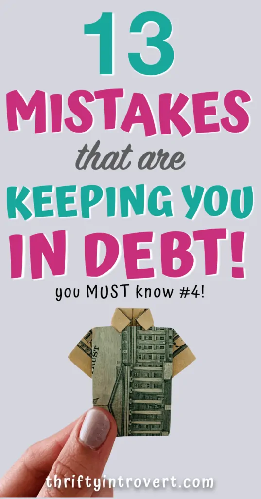 13 debt mistakes pin