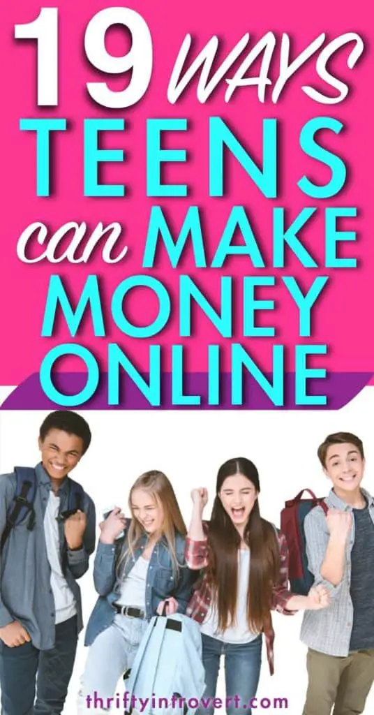 ways to make money online as a teen pinterest pin