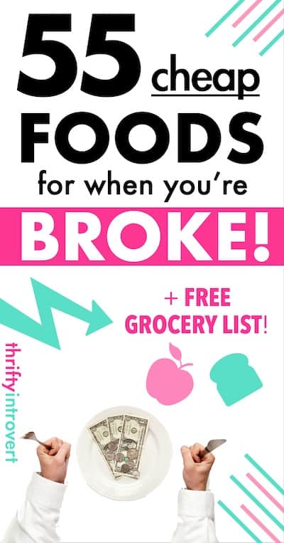 cheap foods to buy when broke pin