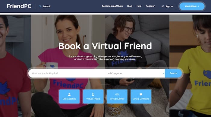 friendpc get paid to be a virtual online friend