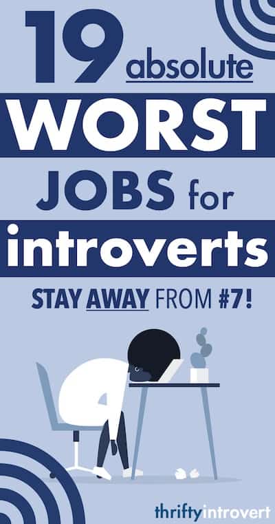 worst jobs for introverts pin