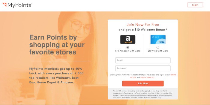 MyPoints make money online from surveys