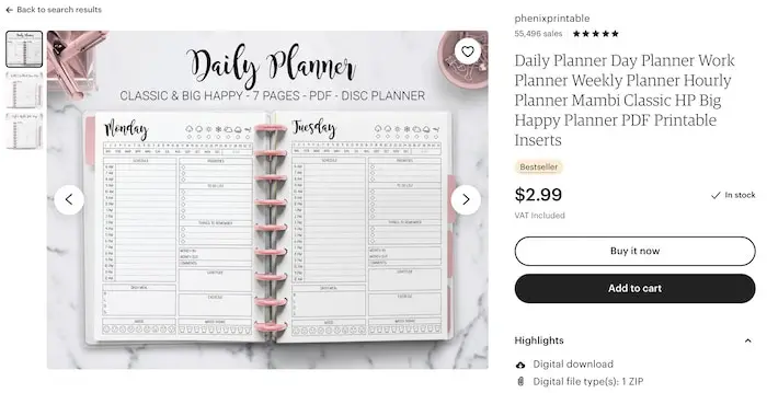 daily planner printables example phenixprintable